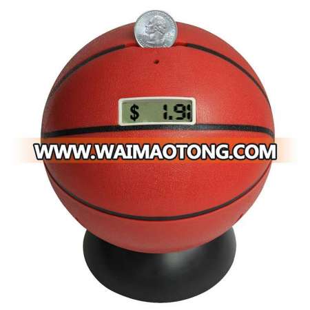 Lowest Price basketball shaped Plastic Coin Bank fashion coin bank